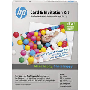 HP Card & Invitation Kit | Glossy | 5x7 | 25 Sheets | K6B84A